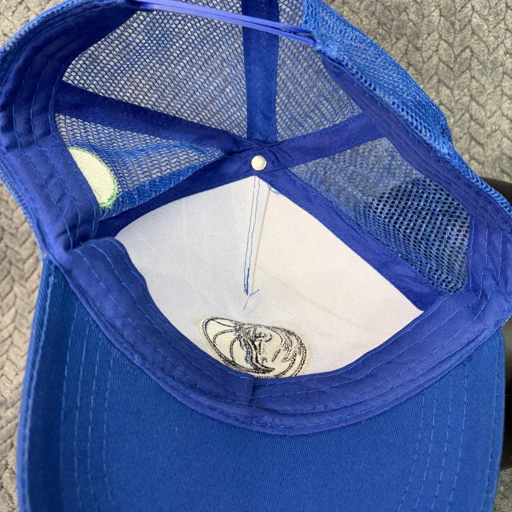 Dallas Mavericks NBA Sprite Trucker Hat Blue White Mesh Snapback Cap 1309